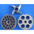 3-pc #12 Meat Grinder plate disc knife 5/16" & 5/8" SET Hobart LEM Cabelas etc